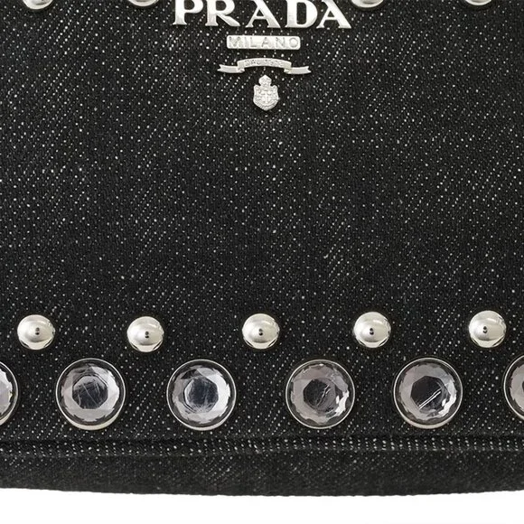PRADA Black Pochette Shoulder Bag - Picture 6 of 12